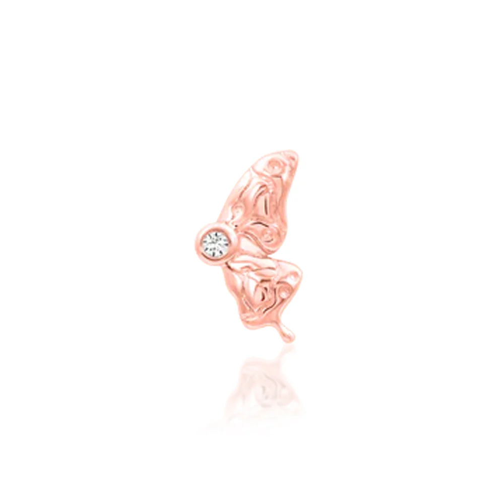threadless: "Mariposa" End in Gold with CZ - Image 5