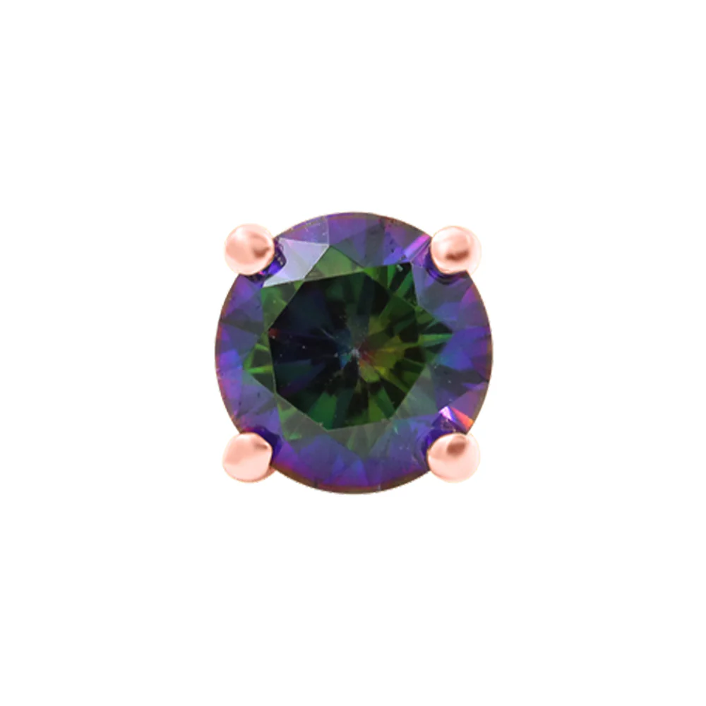 threadless: Mystic Prong-Set End in Gold with Mystic Topaz - Image 4