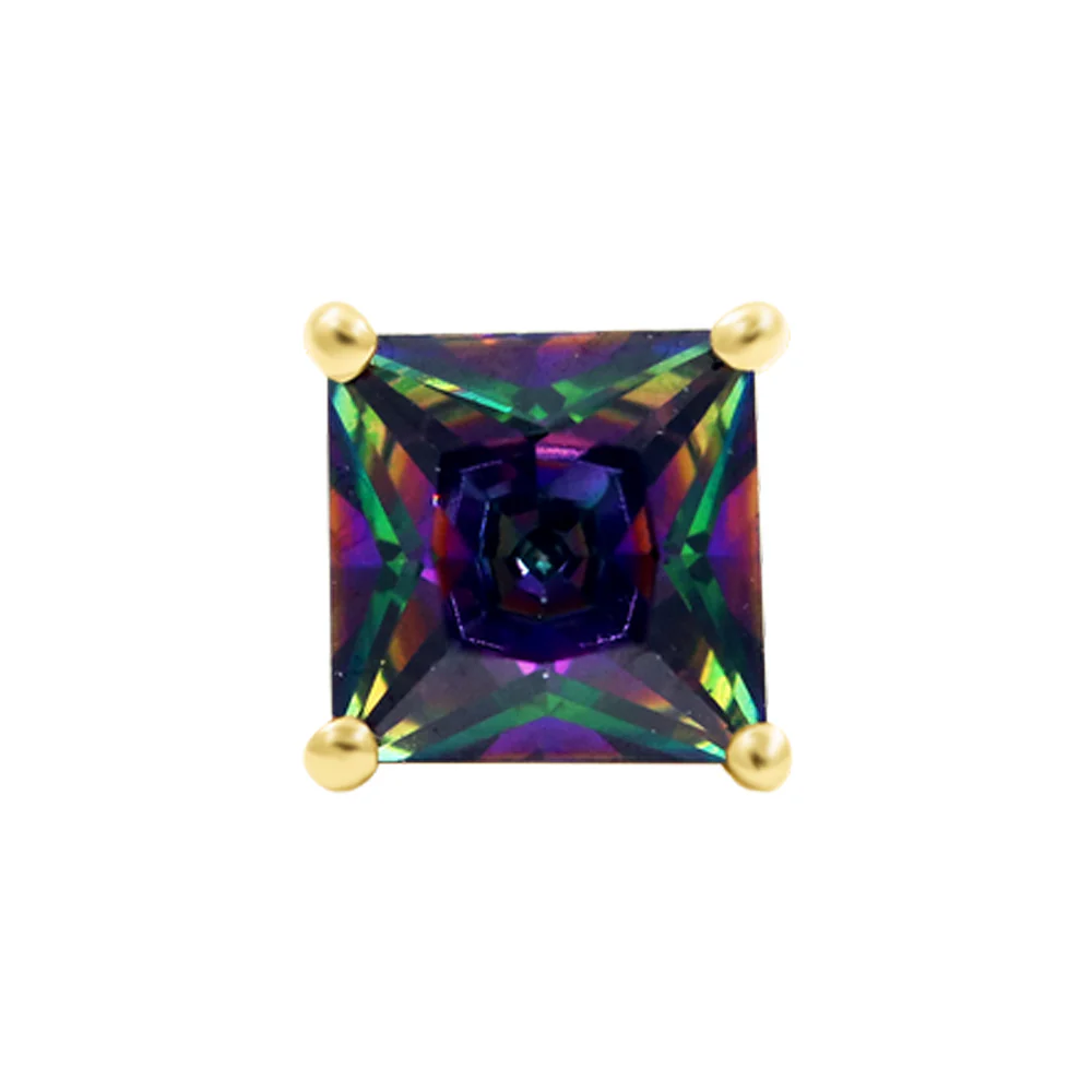 threadless: "Princess Mystic" End in Gold with Mystic Topaz - Image 3