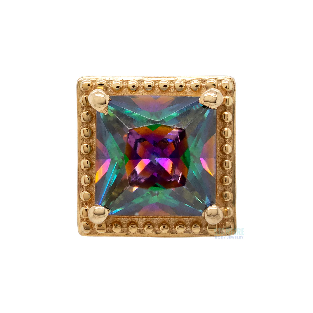 threadless: "Queen Mystic" End in Gold with Mystic Topaz