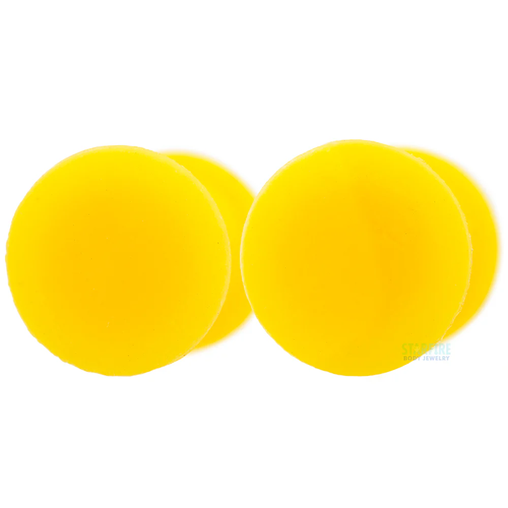 Silicone Skin Hollow Plug - Yellow