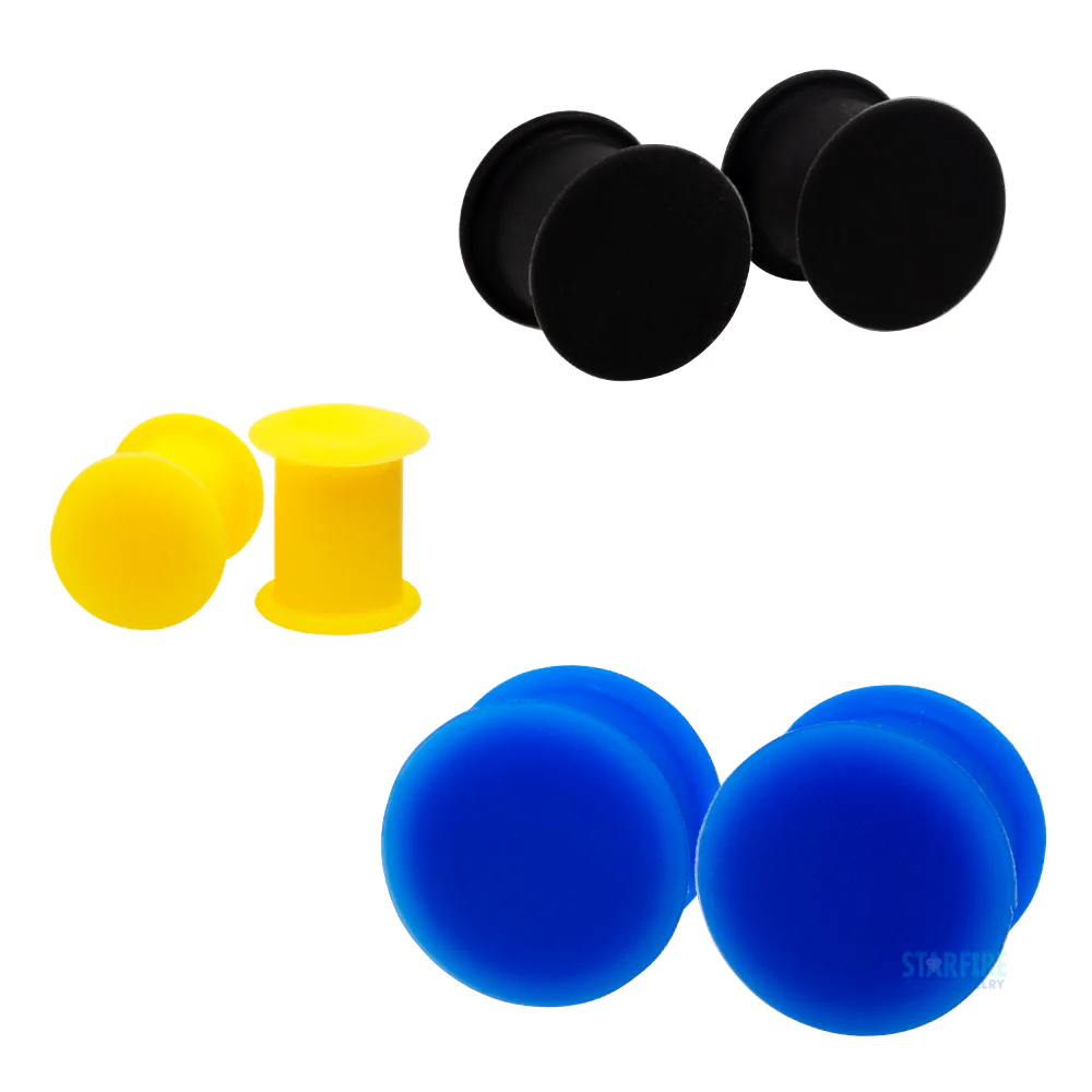 Silicone Skin Hollow Plug - Yellow - Image 2