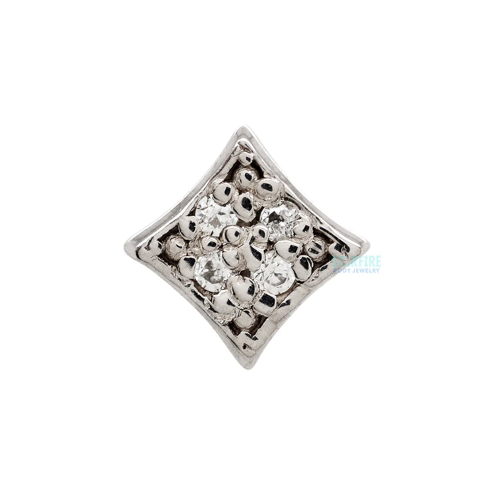 "Astra Lumina" Threaded End in Gold & Platinum with CZ