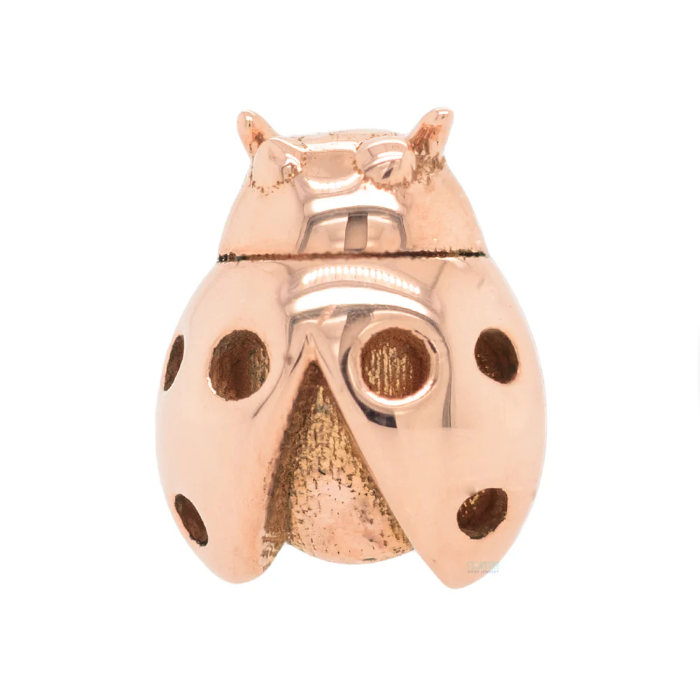 Ladybug Threaded End in Gold & Platinum