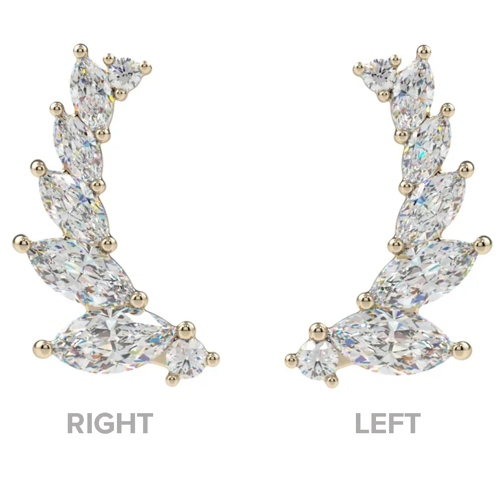 "Sabine" Standard Threaded End in Gold & Platinum with CZ - Image 3