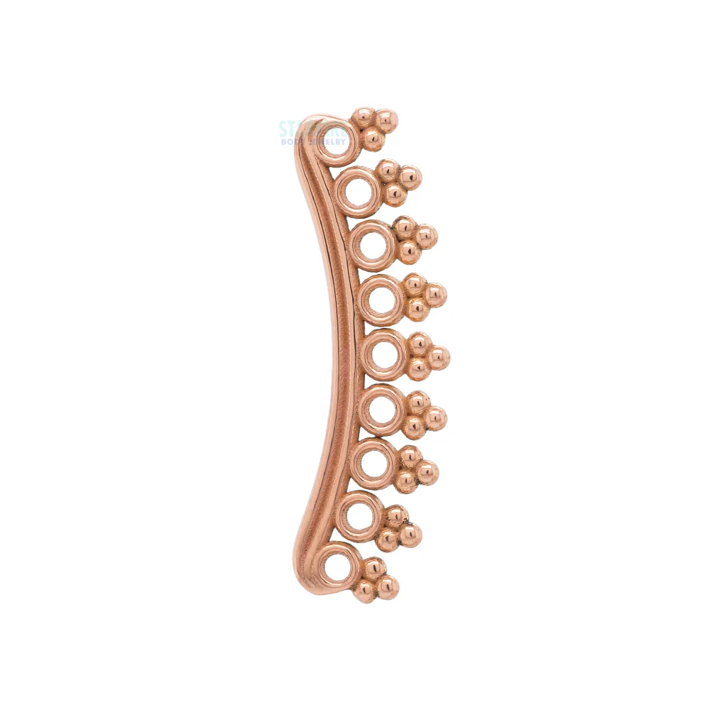 "Shiva" Threaded End in Gold & Platinum - Image 3