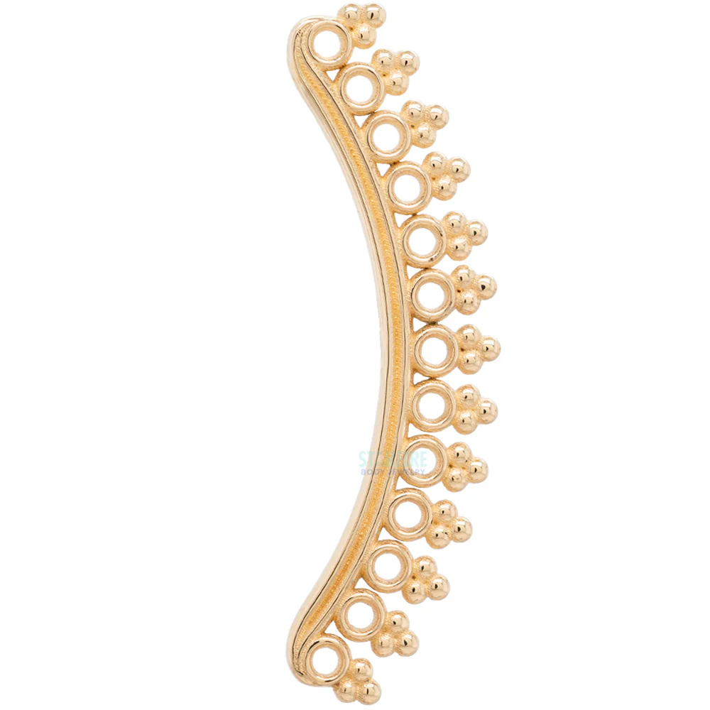"Shiva" Threaded End in Gold & Platinum - Image 4