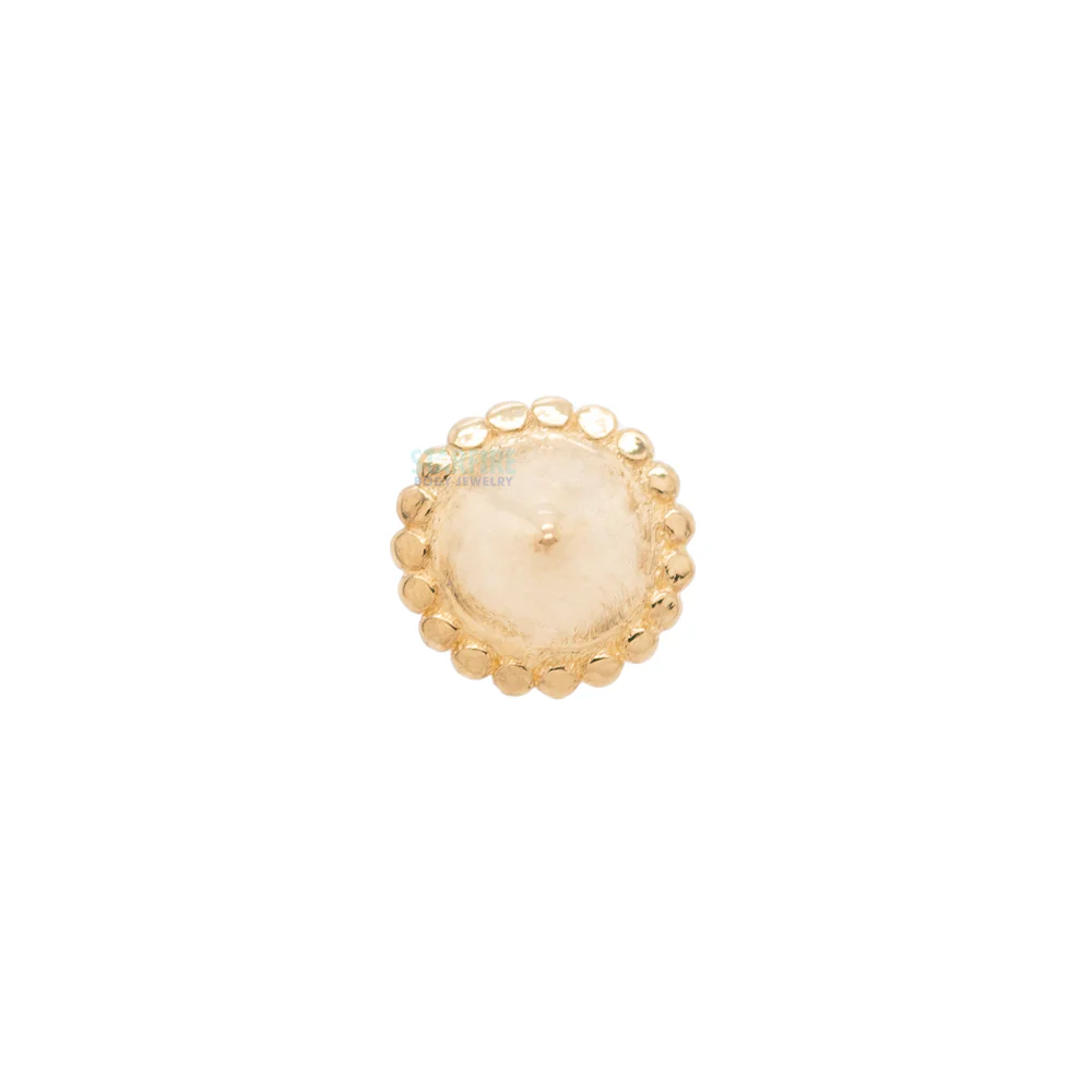threadless: French Millgrain Spike End in Gold & Platinum - Image 3