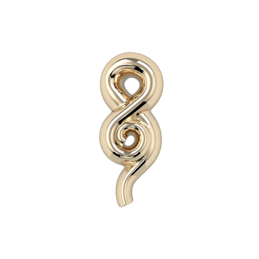 threadless: "Helix Spiral" End in Gold & Platinum - Image 2
