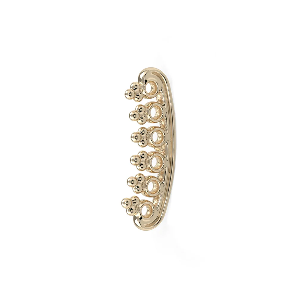 "Vishnu" Arc Threaded End in Gold & Platinum - Image 3
