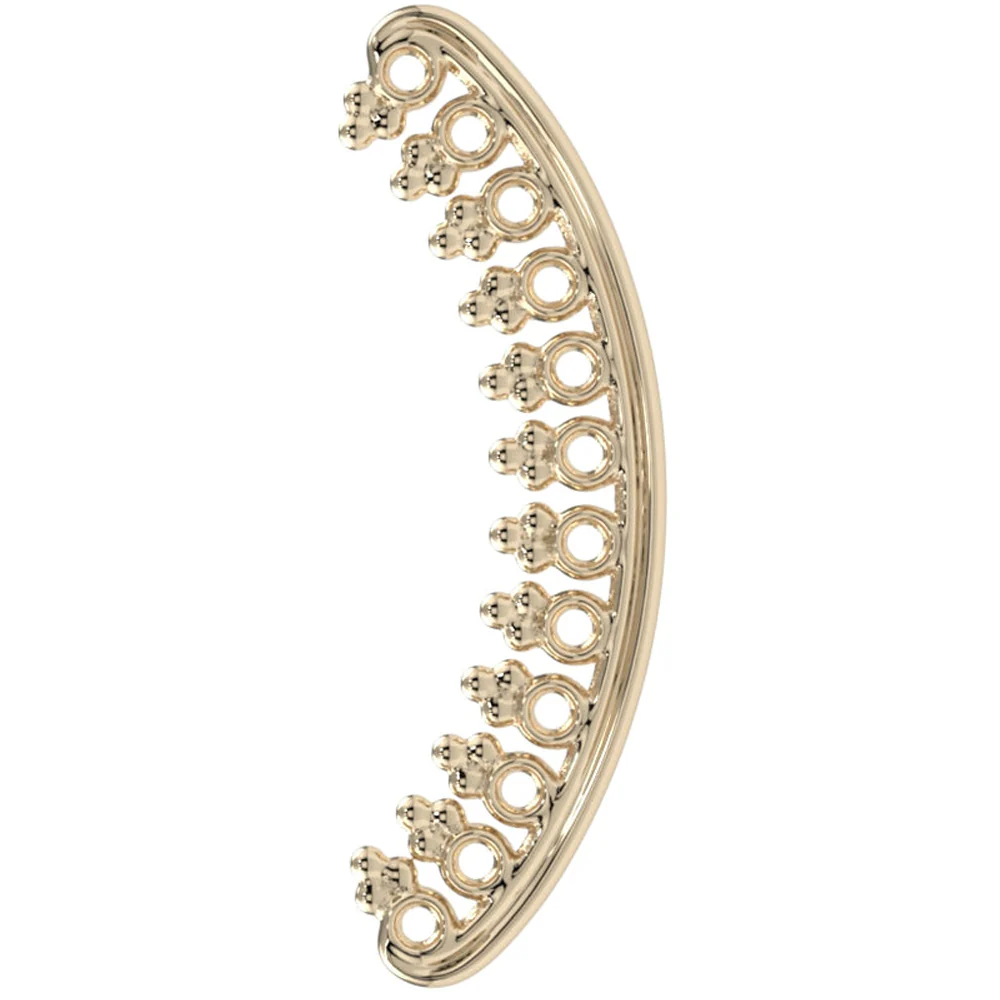 "Vishnu" Arc Threaded End in Gold & Platinum - Image 4