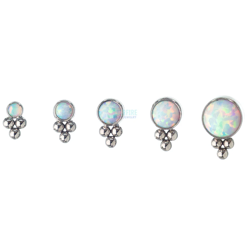 11HT-3 'Haute Couture' 1.5mm Opal Bezel Threaded End - Image 2