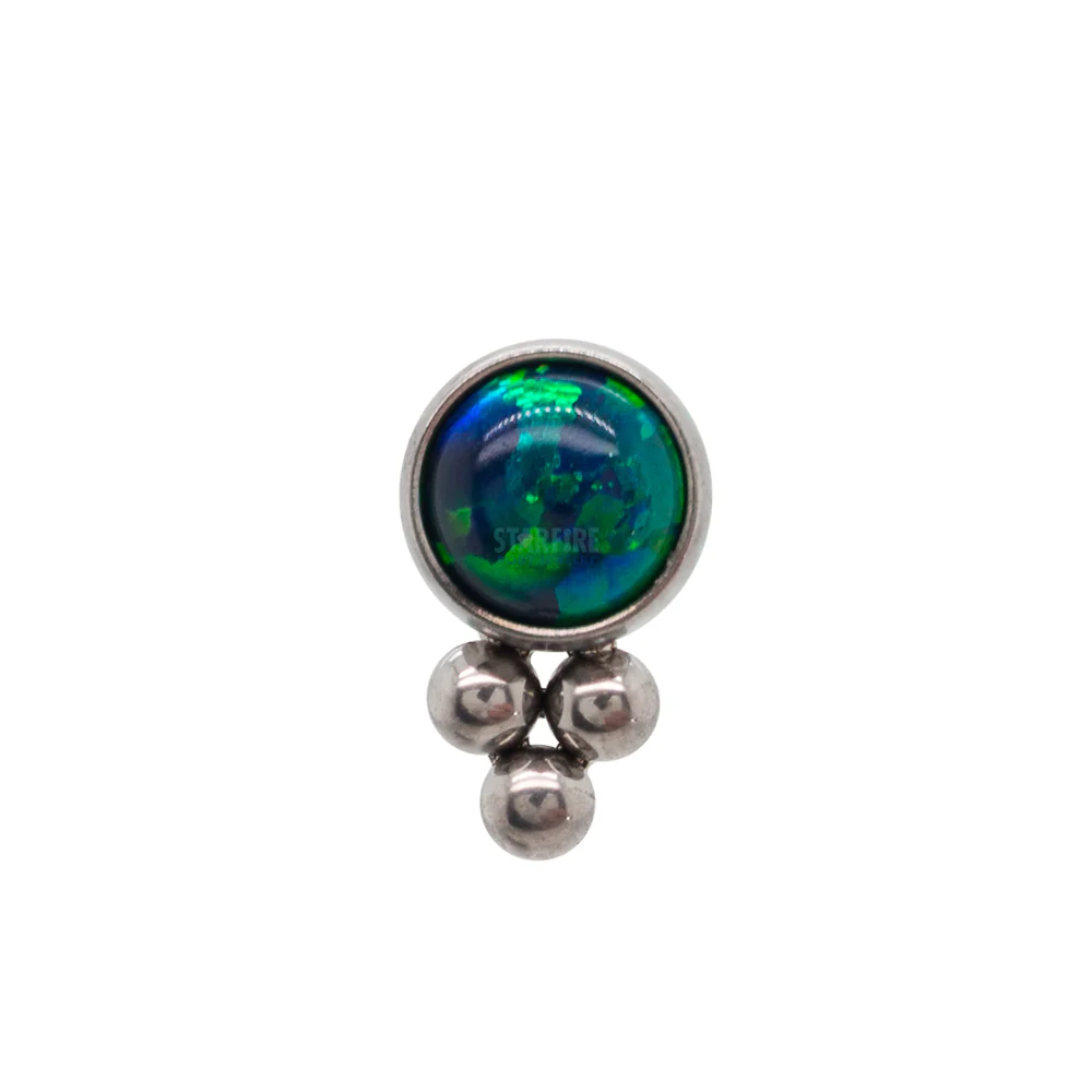 11HT-3 'Haute Couture' 3mm Opal Bezel Threaded End - Image 6