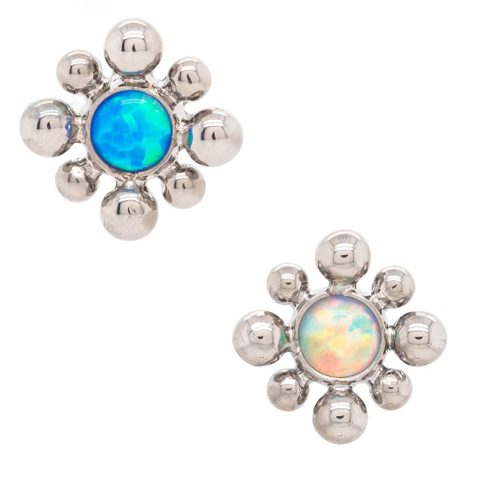 15HT 'Haute Couture Bijoux' Opal Bezel Threaded End