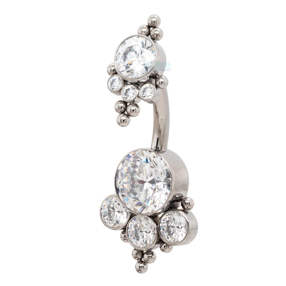 4HN 'Haute Couture' Faceted Gem Navel Curve - Image 3