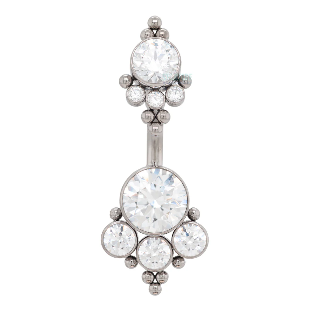 4HN 'Haute Couture' Faceted Gem Navel Curve - Image 4