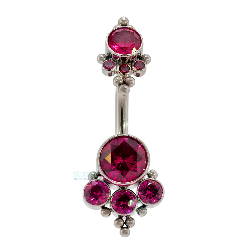 4HN 'Haute Couture' Faceted Gem Navel Curve - Image 5