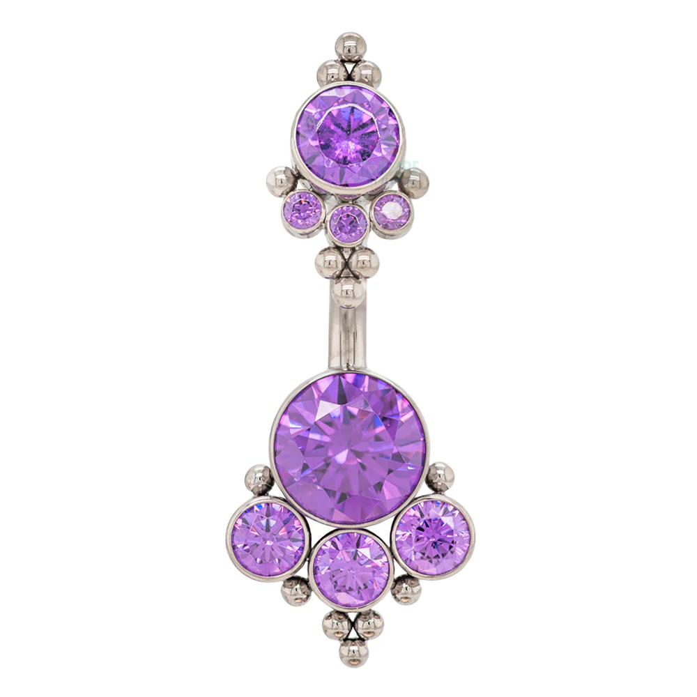 4HN 'Haute Couture' Faceted Gem Navel Curve - Image 6