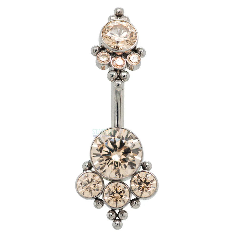 4HN 'Haute Couture' Faceted Gem Navel Curve - Image 9