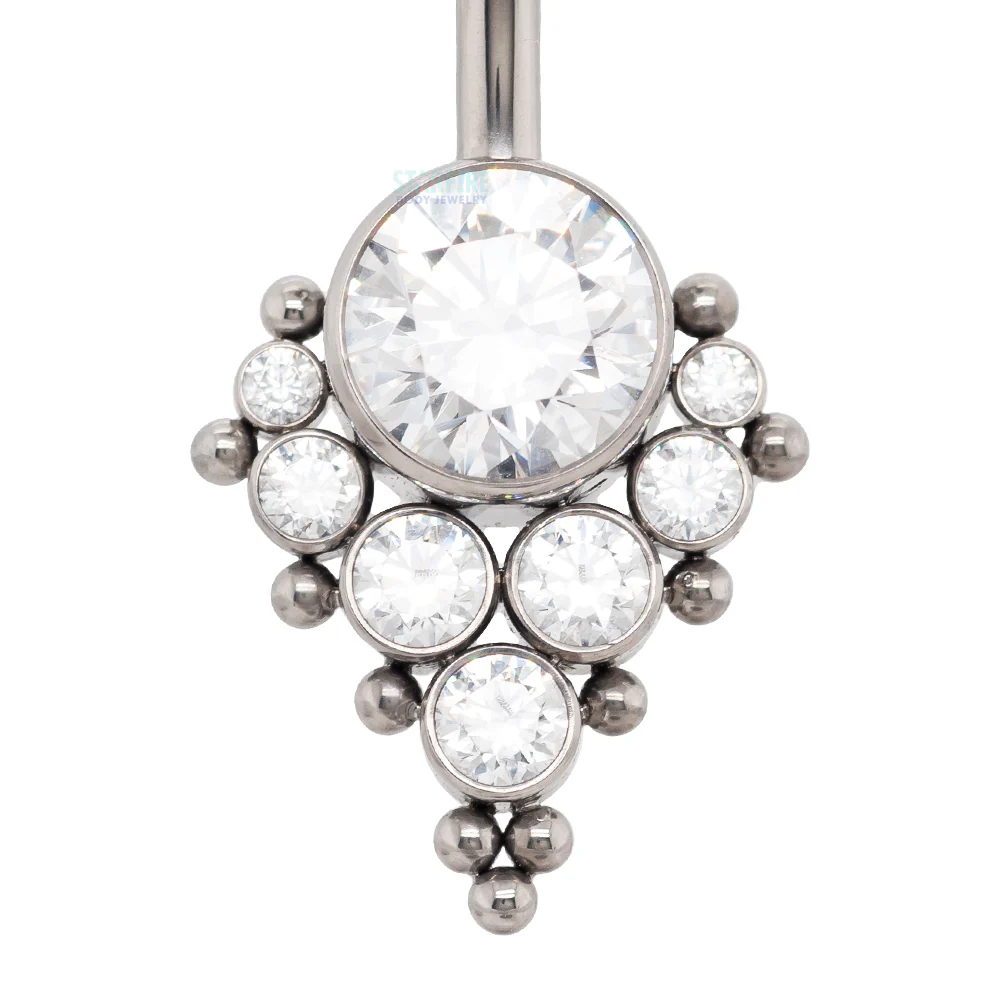 7HN 'Haute Couture Bijoux' Faceted Gem Navel Curve - Image 3
