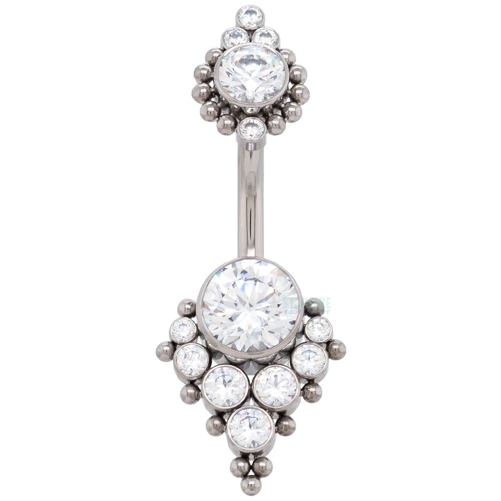 7HN 'Haute Couture Bijoux' Faceted Gem Navel Curve - Image 4