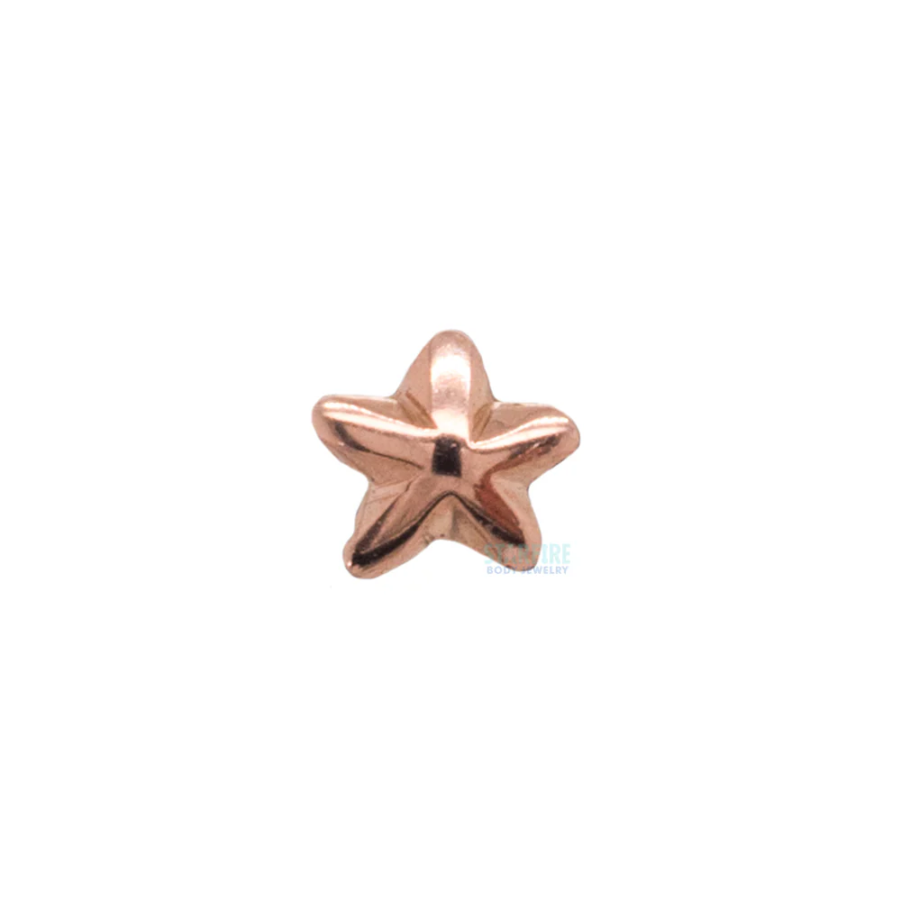 Beveled Star Threaded End in Gold - Image 4