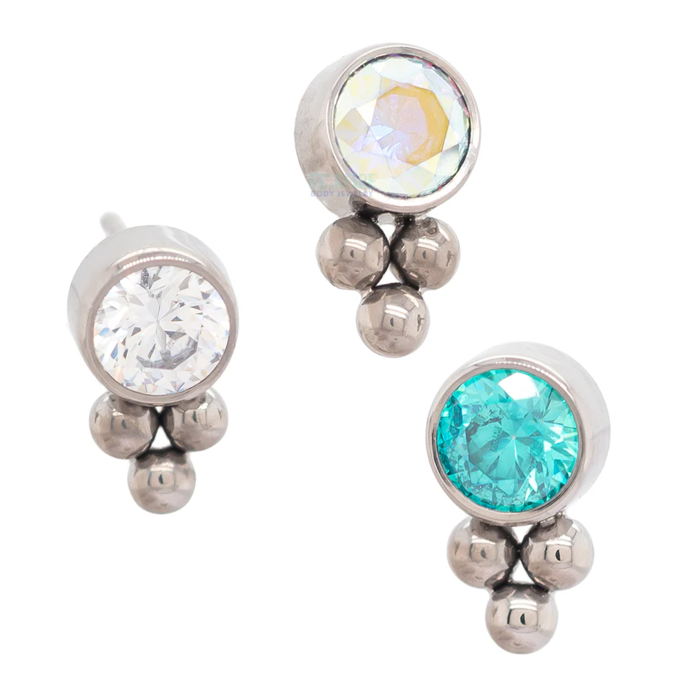 threadless: 11HT-3 'Haute Couture' Faceted Gem Bezel Pin