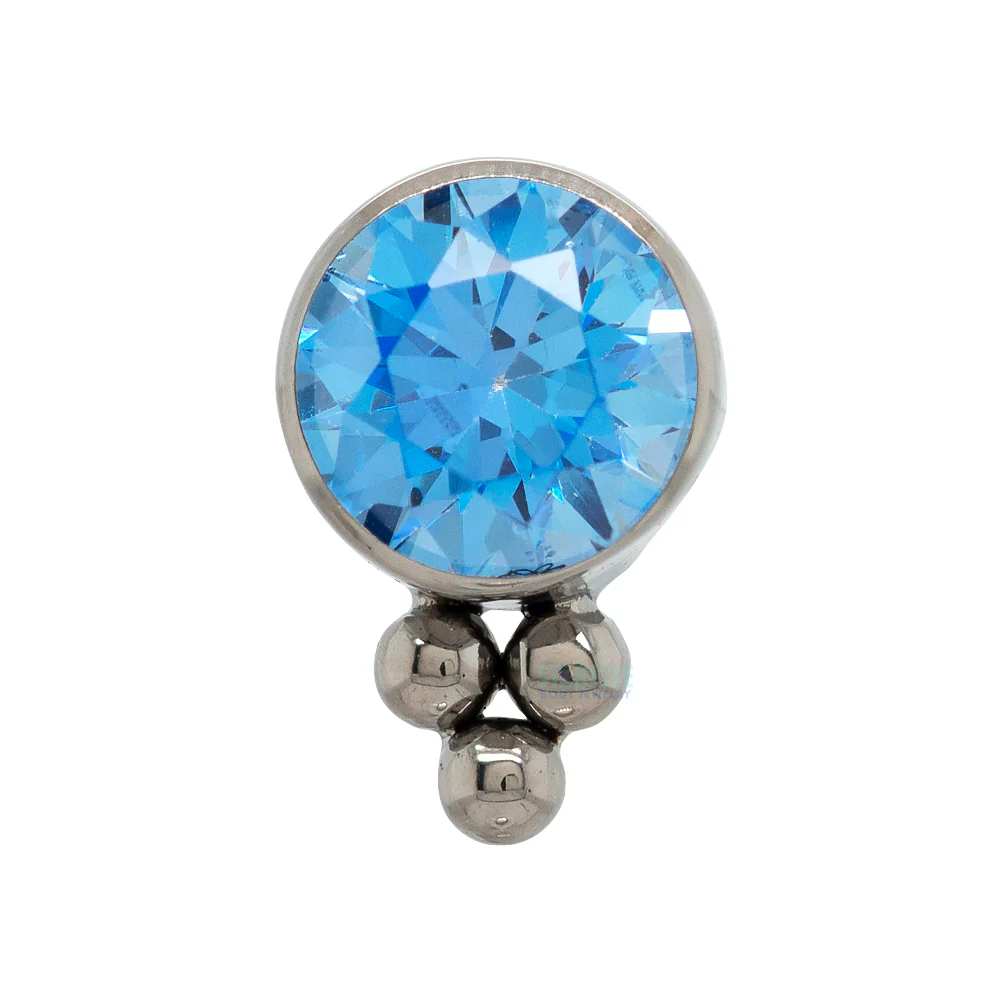 threadless: 11HT-3 'Haute Couture' Faceted Gem Bezel Pin - Image 6