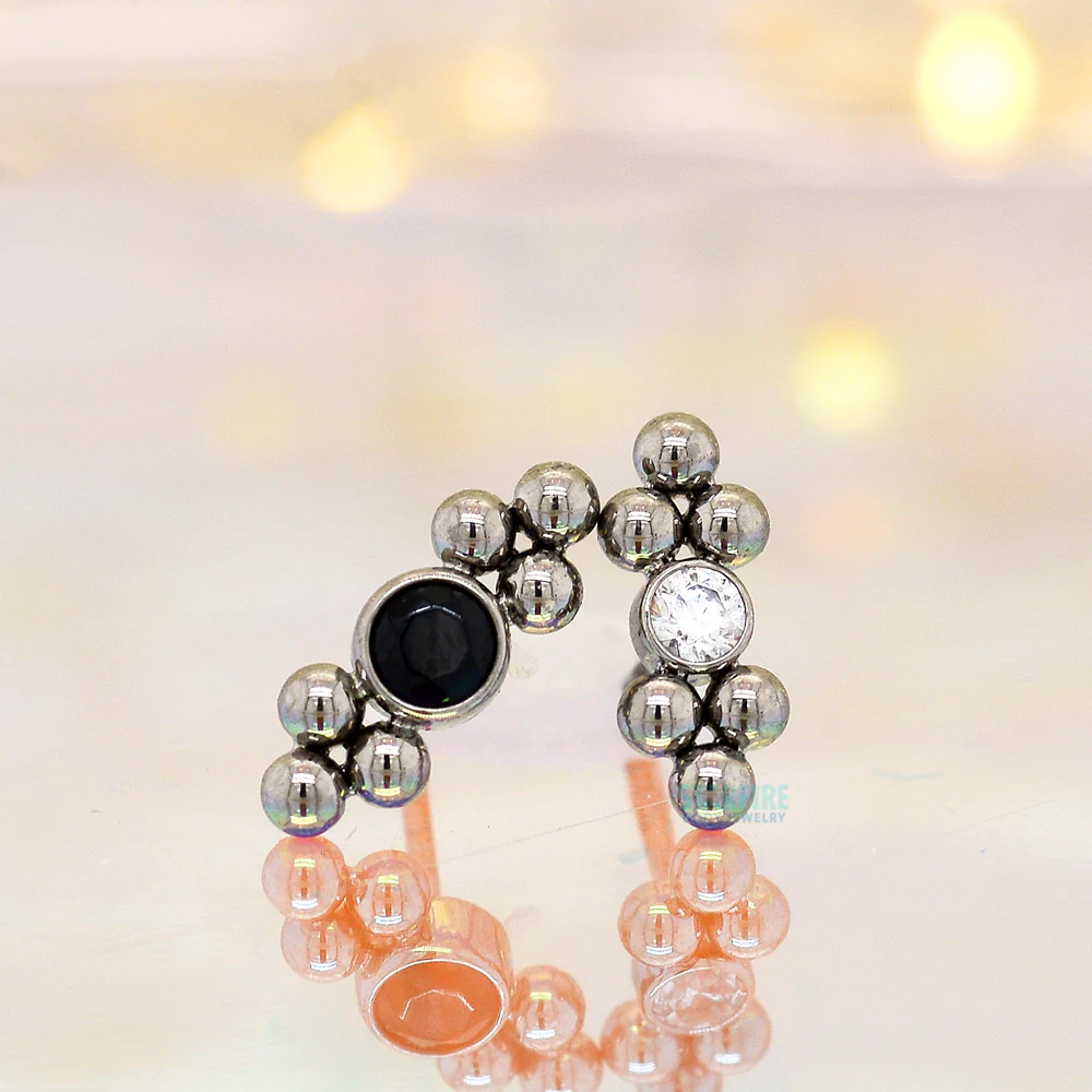 threadless: 11HT-6A 'Haute Couture' Faceted Gem Bezel End - Image 2