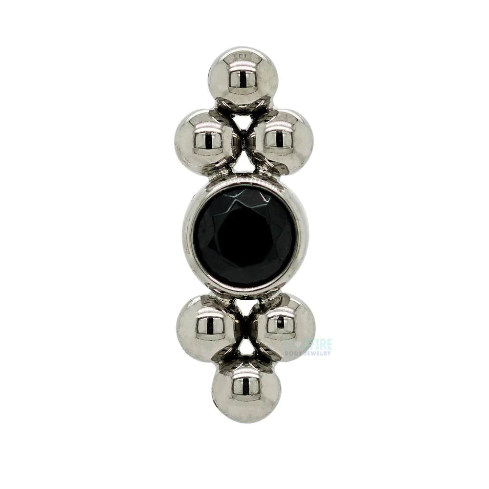 threadless: 11HT-6A 'Haute Couture' Faceted Gem Bezel End - Image 5