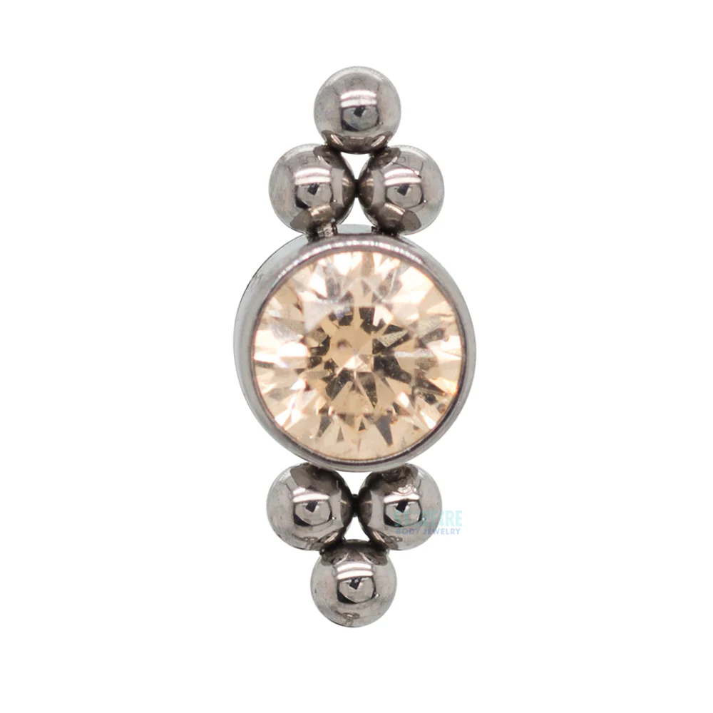 threadless: 11HT-6A 'Haute Couture' Faceted Gem Bezel End - Image 7