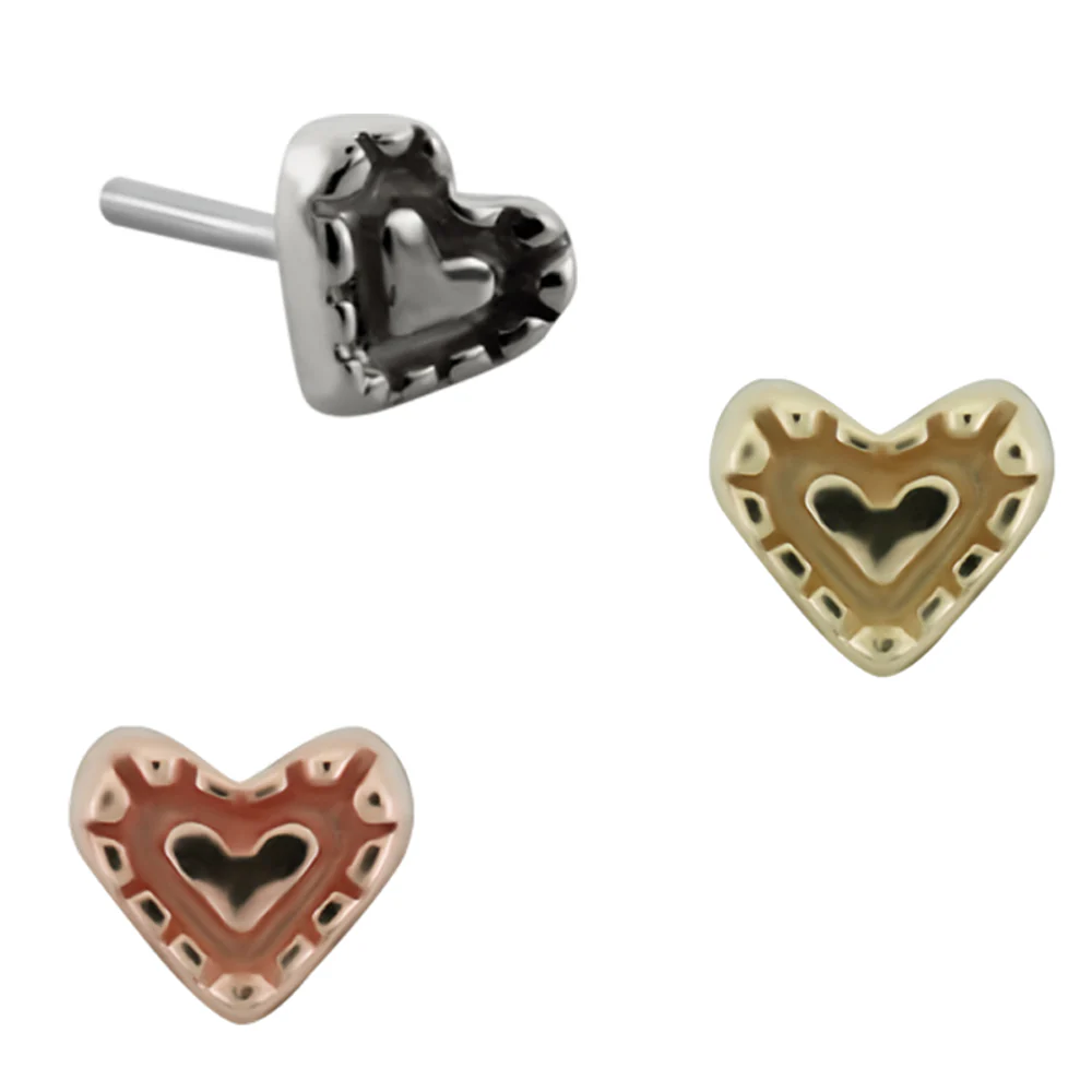 threadless: "Fancy Heart" Pin in Gold - Image 2