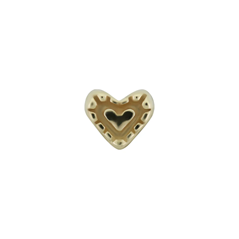 threadless: "Fancy Heart" Pin in Gold - Image 3