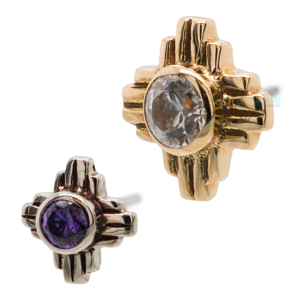 threadless: "Zia" Faceted Gem Pin in Gold