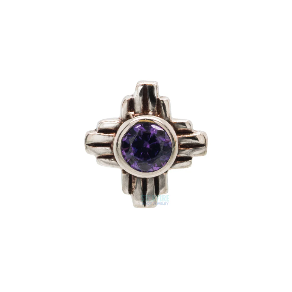 threadless: "Zia" Faceted Gem Pin in Gold - Image 4