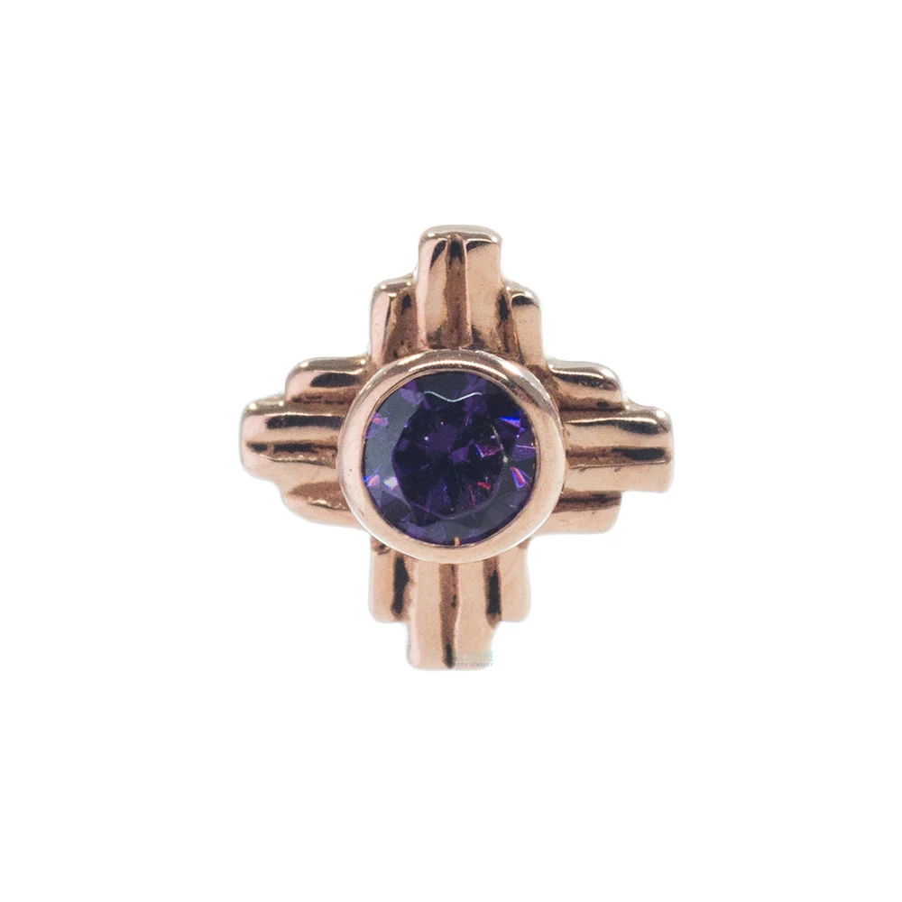 threadless: "Zia" Faceted Gem Pin in Gold - Image 5
