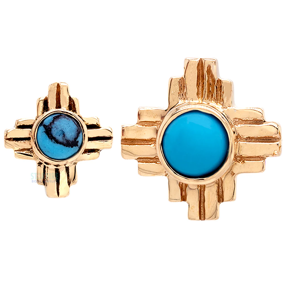 threadless: "Zia" Large Stone Cabochon Pin in Gold - Image 3