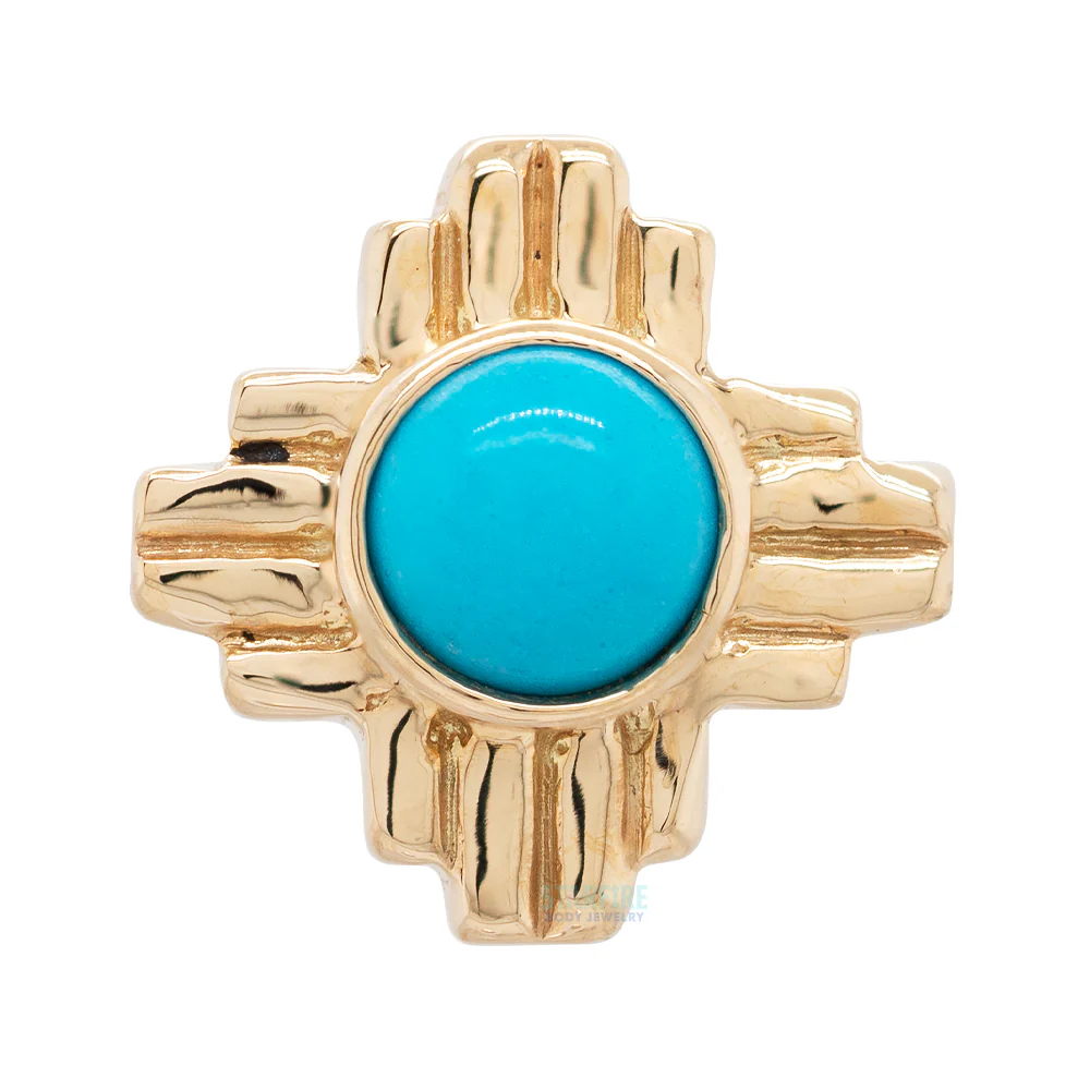 threadless: "Zia" Large Stone Cabochon Pin in Gold - Image 5