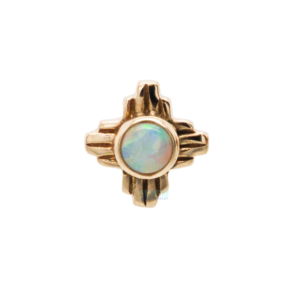 threadless: "Zia" Opal Pin in Gold - Image 3