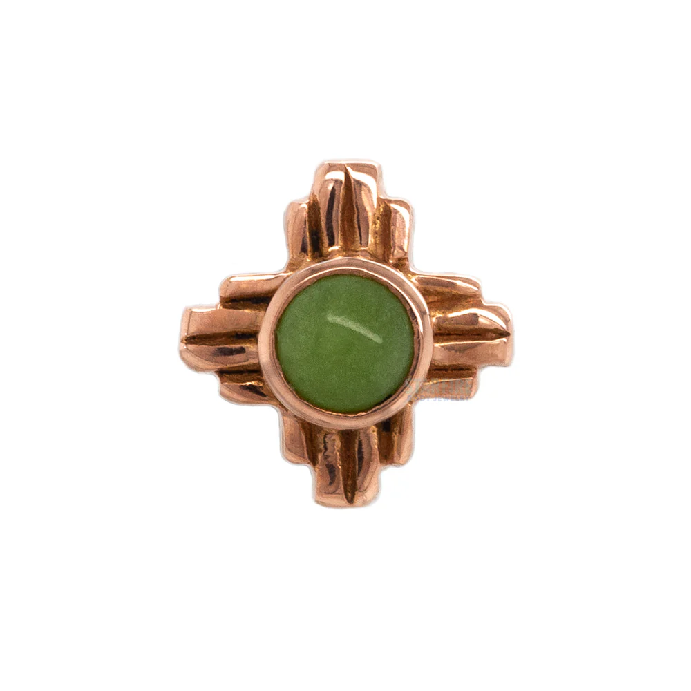 threadless: "Zia" Small Stone Cabochon Pin in Gold