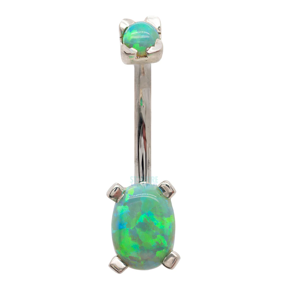 'Tres Jolie' Oval Opal Navel Curve - Image 4