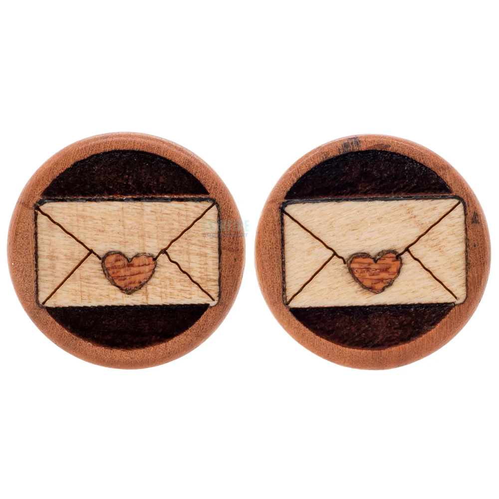 Love Letter Wood Inlay Plugs - Image 4