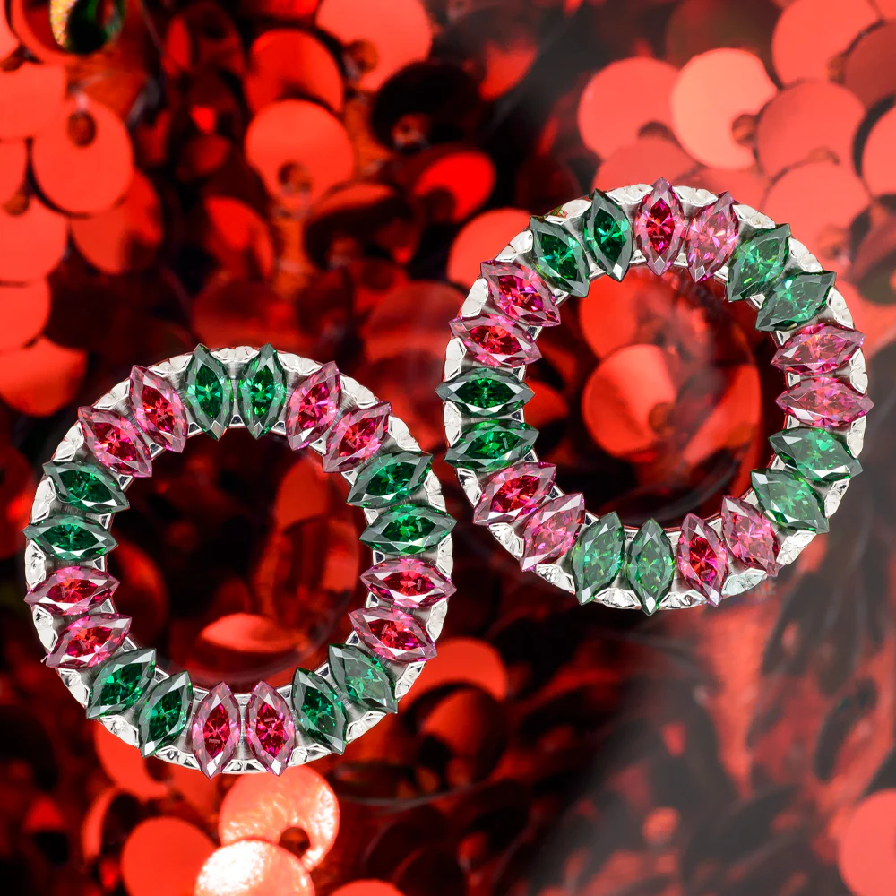 Marquise Eyelets with Brilliant-Cut Gems - Holiday Collection - Image 2