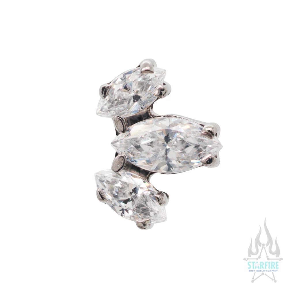 Marquise Fan #9 Faceted Gem on Flatback - Image 4