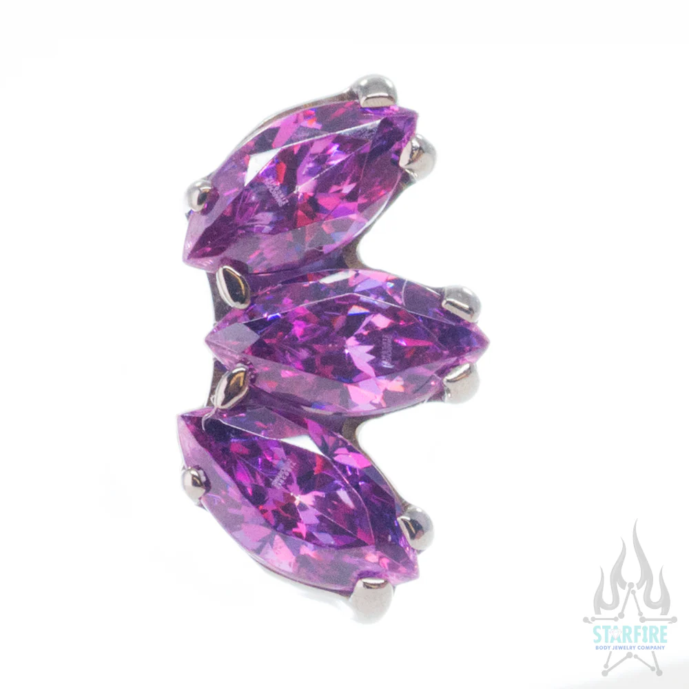 Marquise Fan with Faceted Gem on Flatback - Image 5