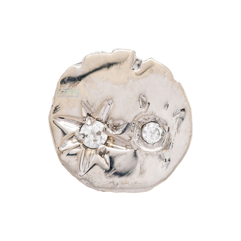 threadless: "Celestial" End in Gold with CZ's - Image 4