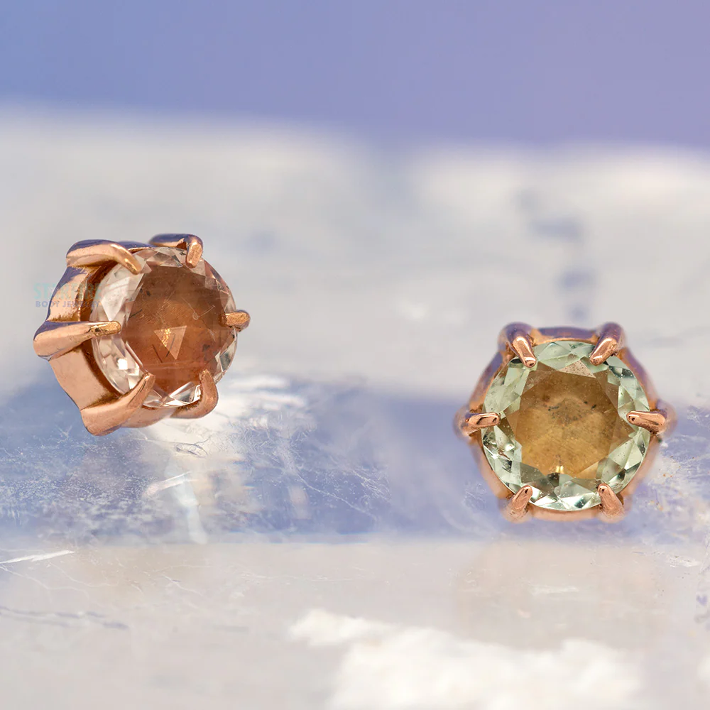 threadless: "Illuminate Small" End in Gold with Genuine Gemstone - Image 2