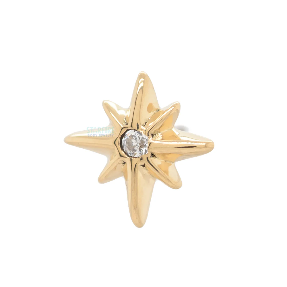 threadless: "Sparklier Motion" End in Gold with CZ