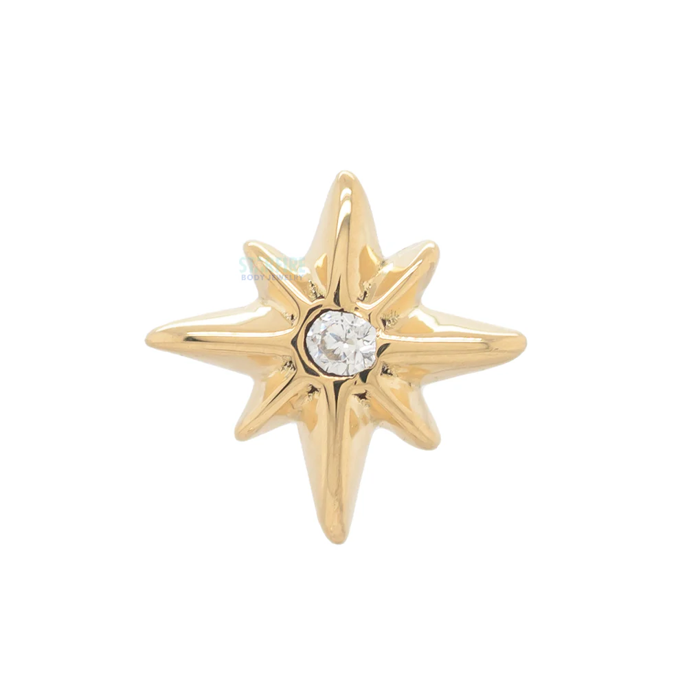threadless: "Sparklier Motion" End in Gold with CZ - Image 4