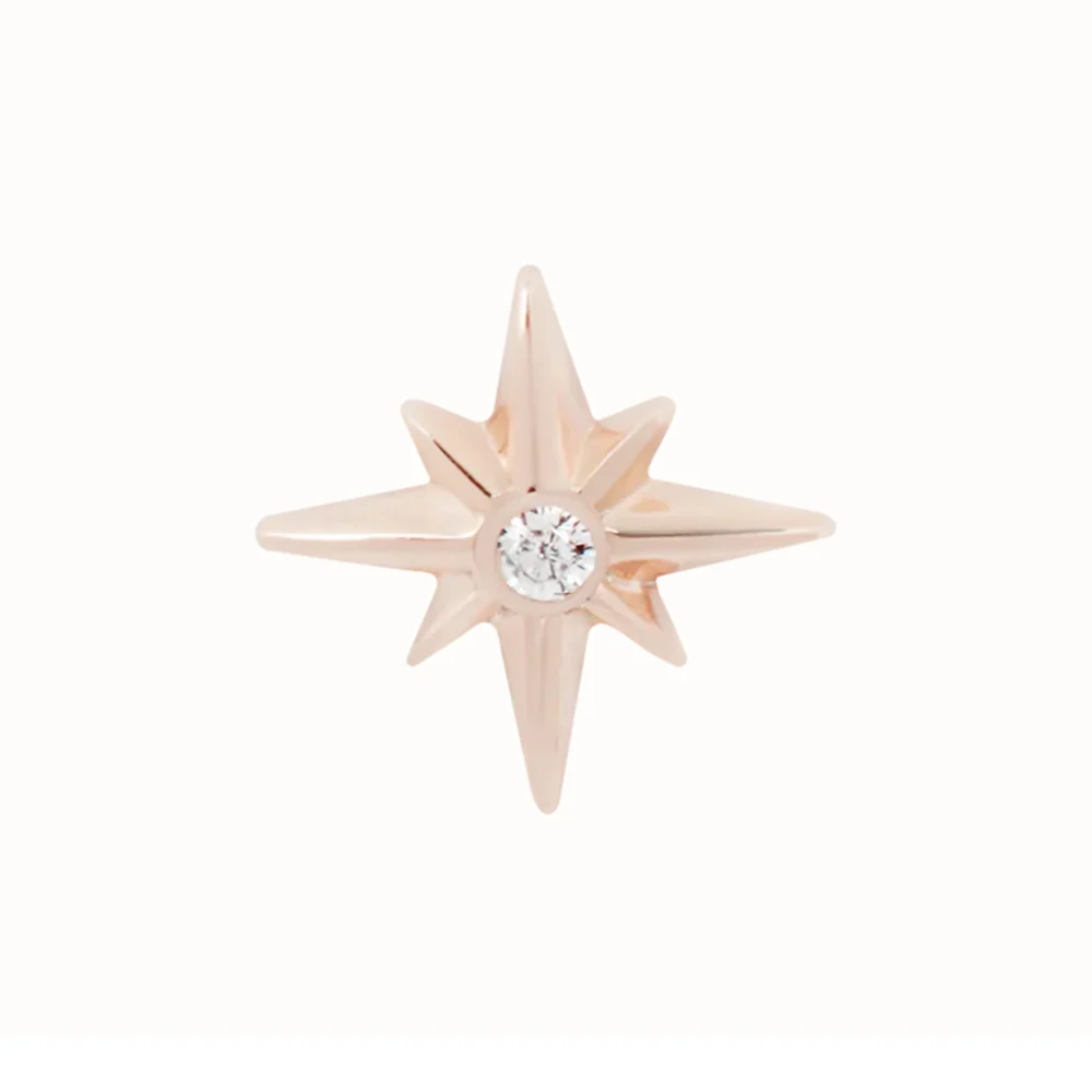 threadless: "Sparklier Motion" End in Gold with CZ - Image 6
